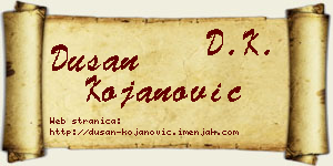 Dušan Kojanović vizit kartica